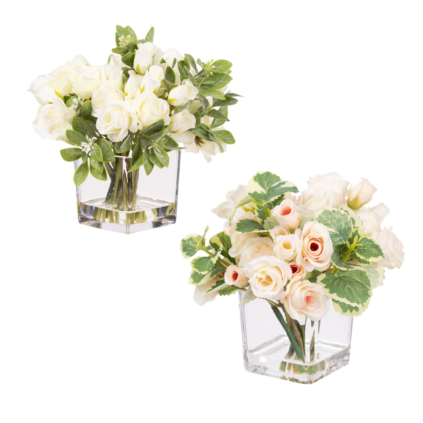 Mini Rose Arrangement in Glass