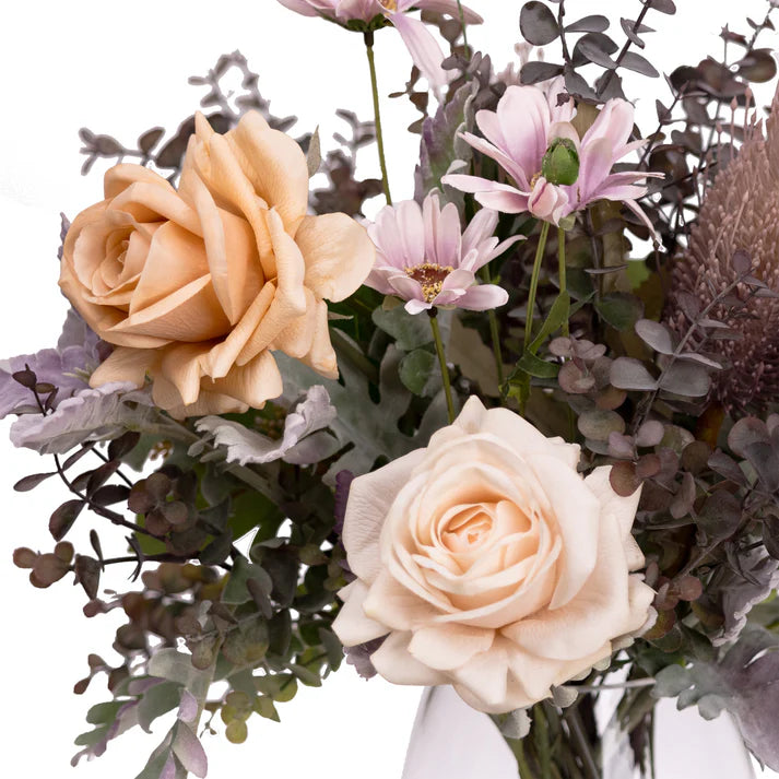 Rose & Daisy Arrangement (Mixed-Purple) 50cm Artificial