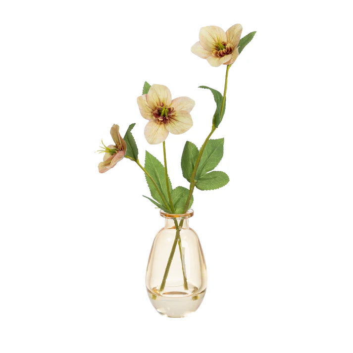 Helleborus Spray in Bud Vase 33cm Artificial