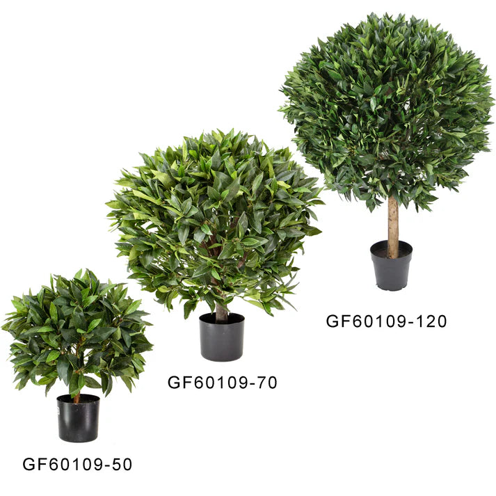 Bay Leaf Ball Topiary Tree 120cm Artificial