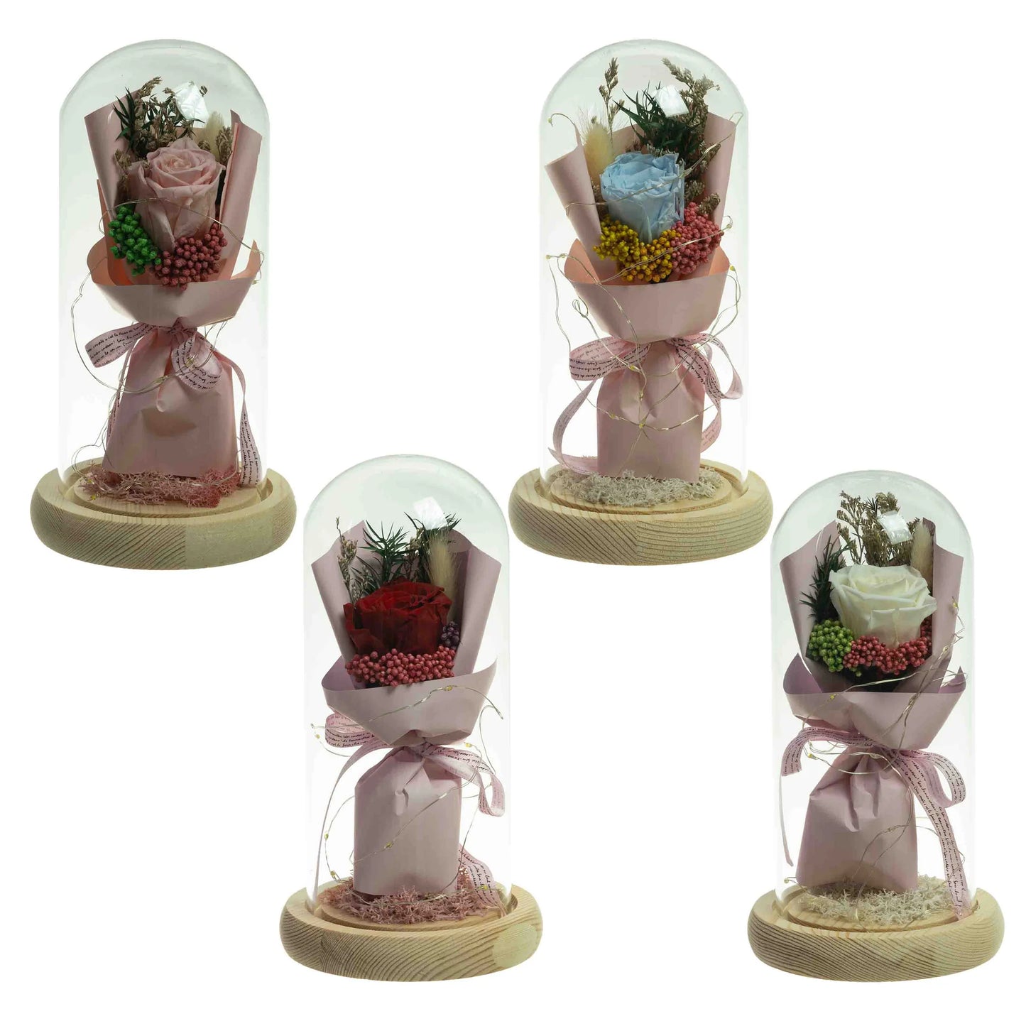 Floral in Glass Dome