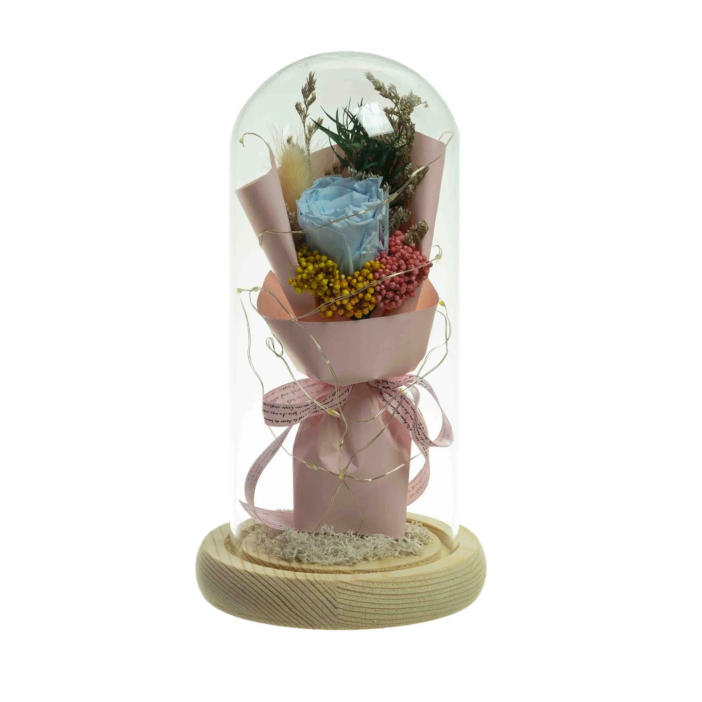Floral in Glass Dome