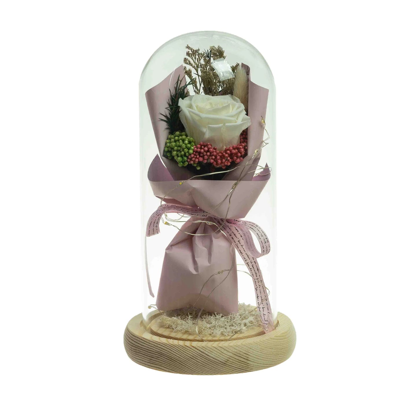 Floral in Glass Dome