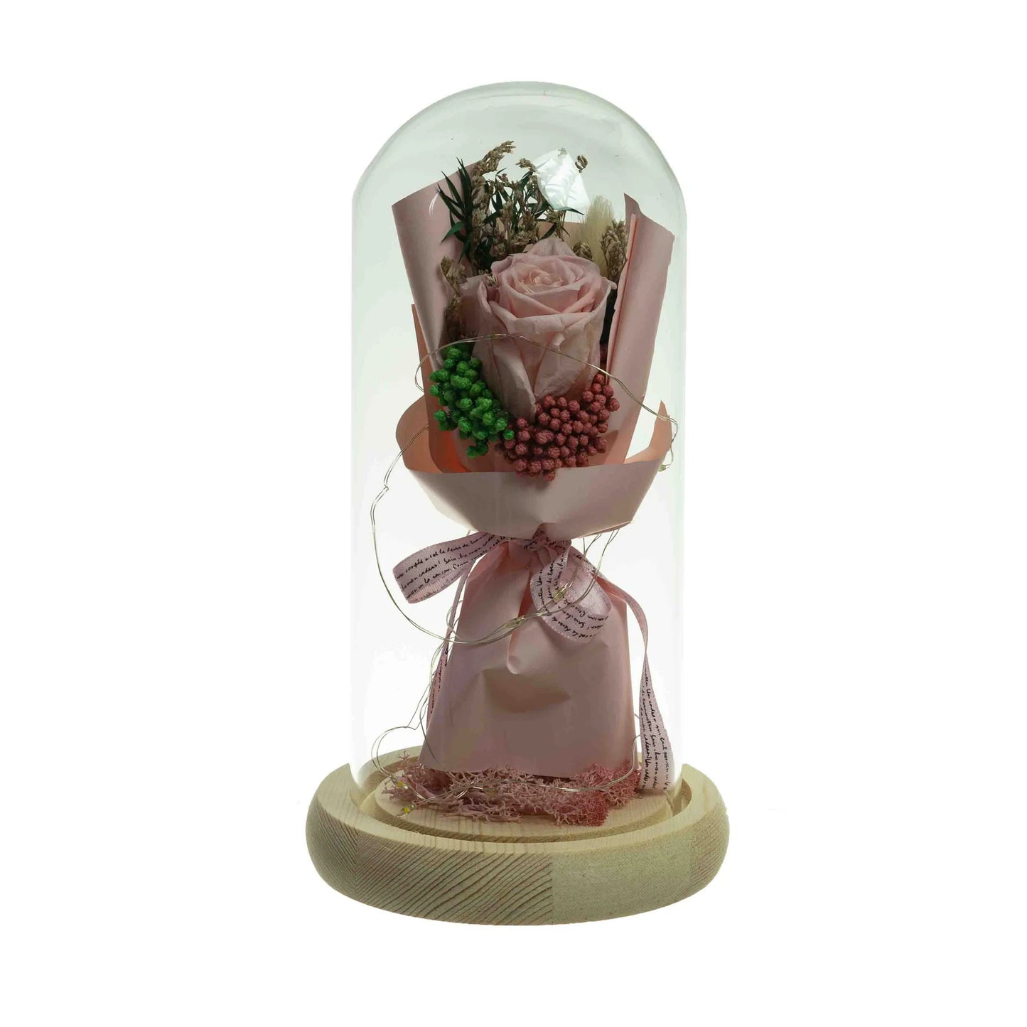 Floral in Glass Dome
