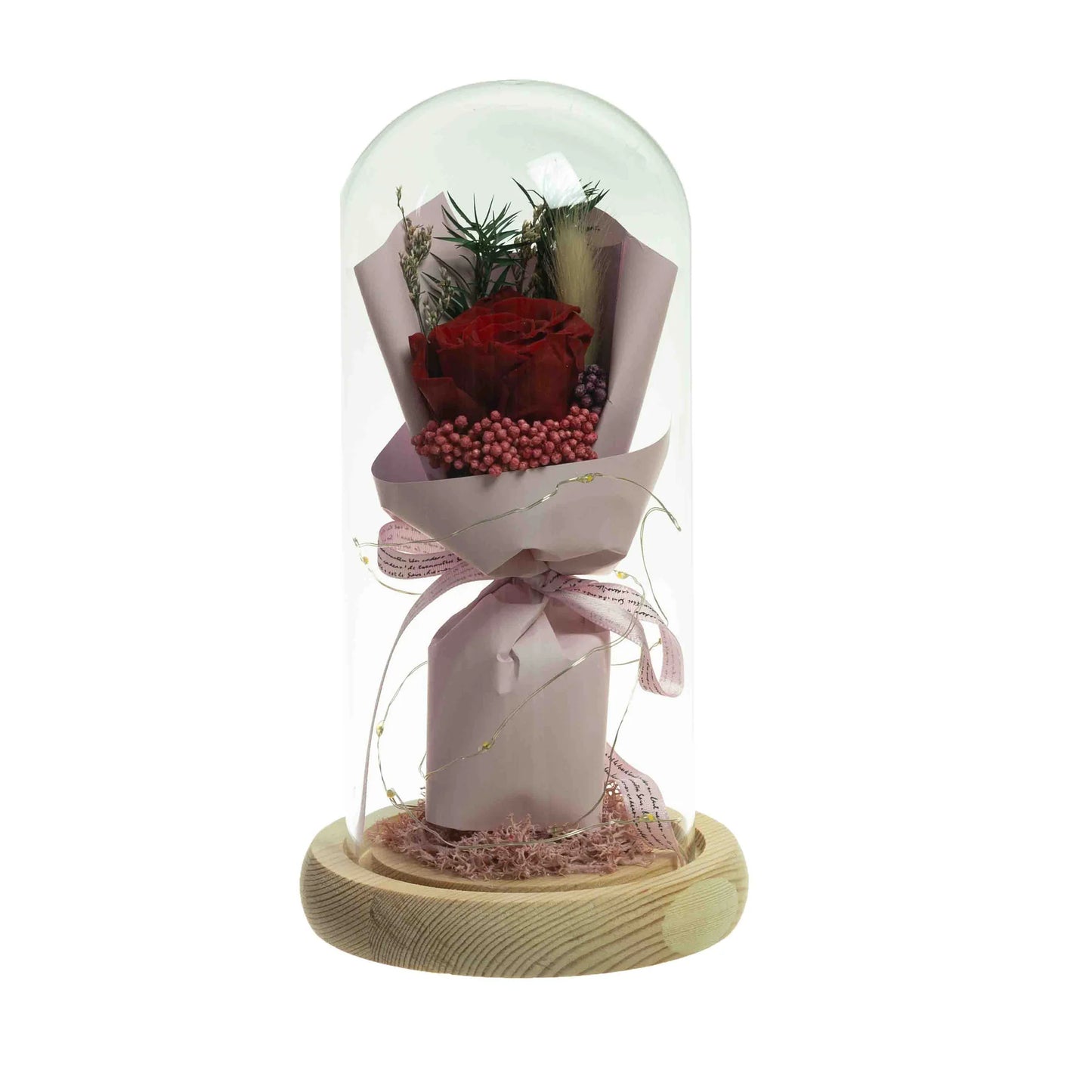 Floral in Glass Dome