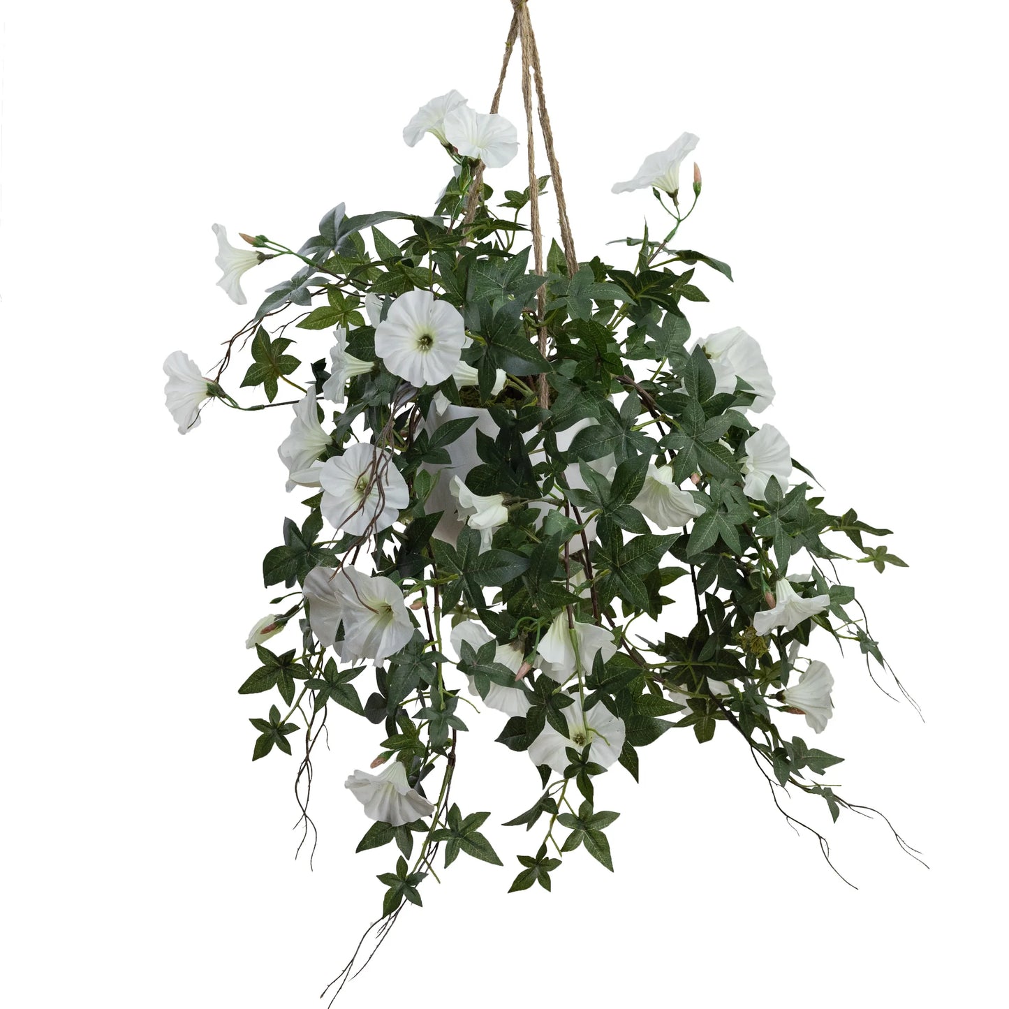 Morning Glory in Hanging Planter 75cm Artificial Flower Arrangements and Artificial Plants