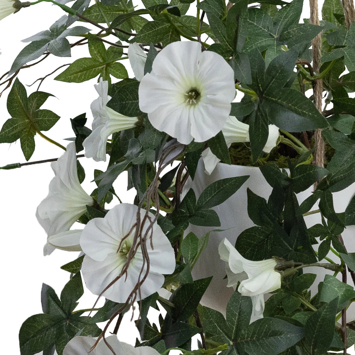 Morning Glory in Hanging Planter 75cm Artificial Flower Arrangements and Artificial Plants