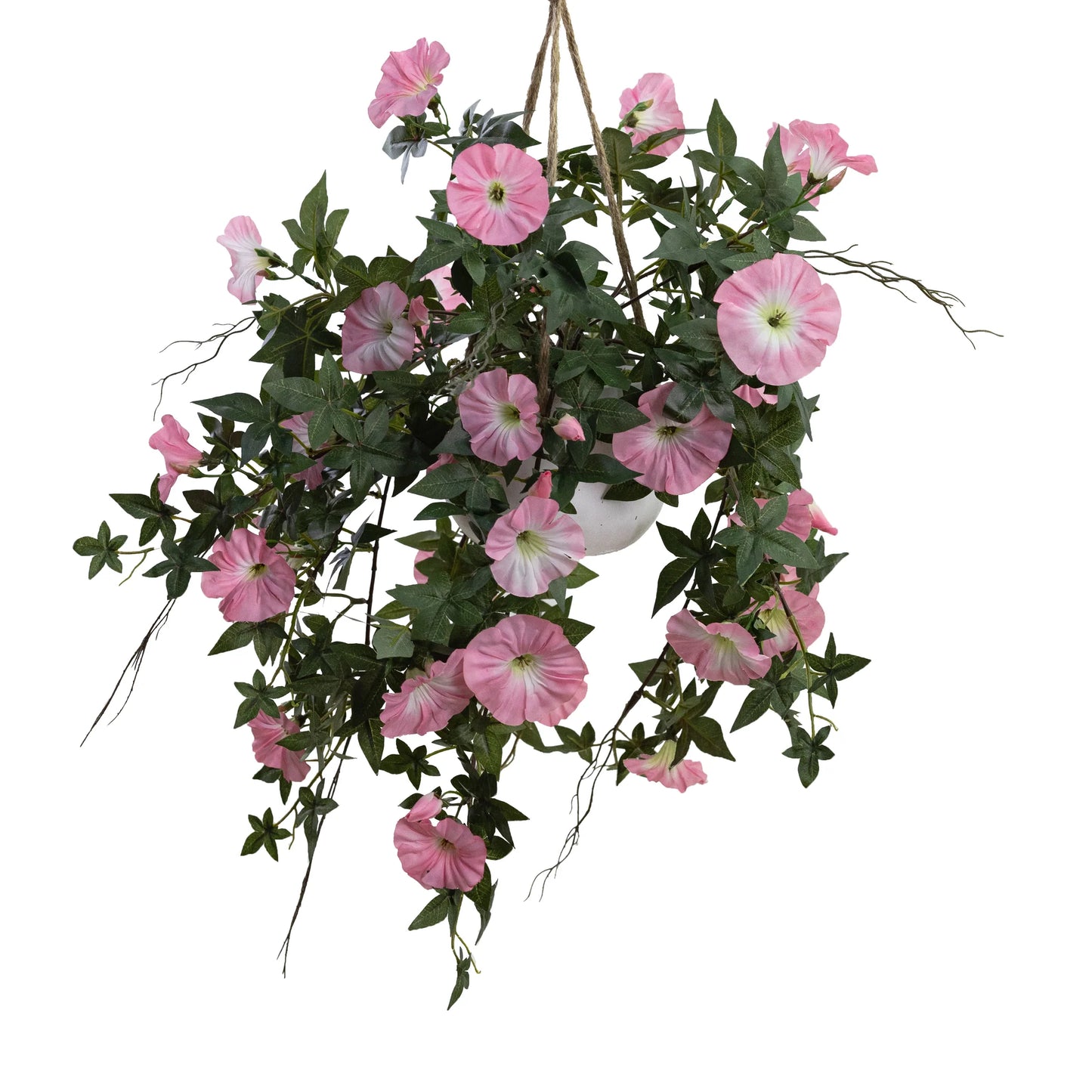 Morning Glory in Hanging Planter 75cm Artificial Flower Arrangements and Artificial Plants