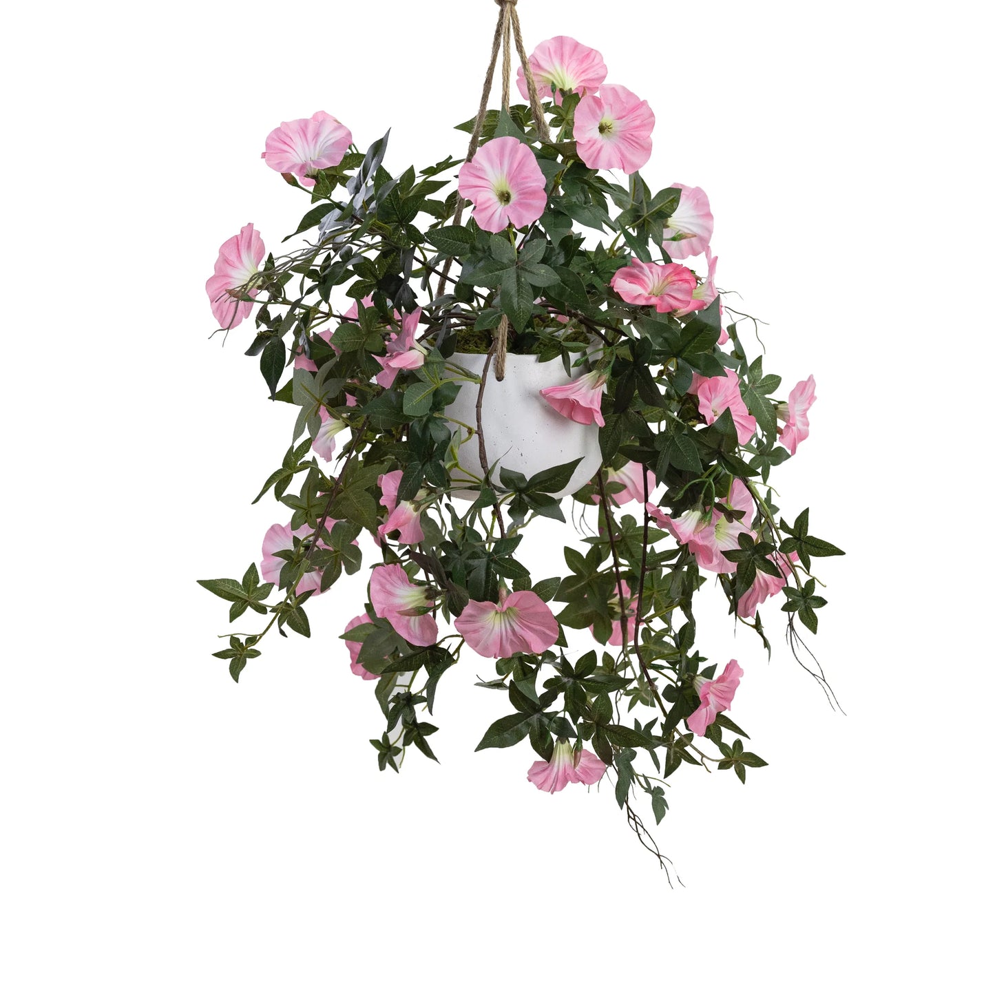Morning Glory in Hanging Planter 75cm Artificial Flower Arrangements and Artificial Plants