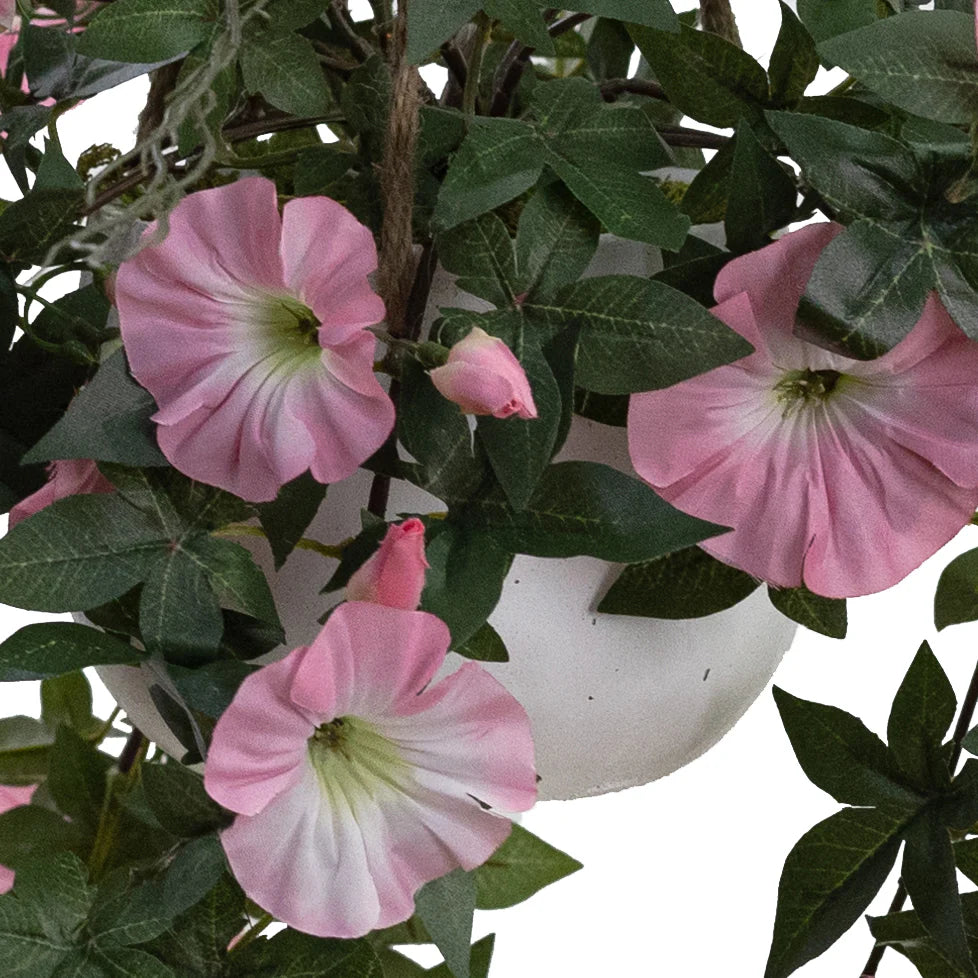 Morning Glory in Hanging Planter 75cm Artificial Flower Arrangements and Artificial Plants