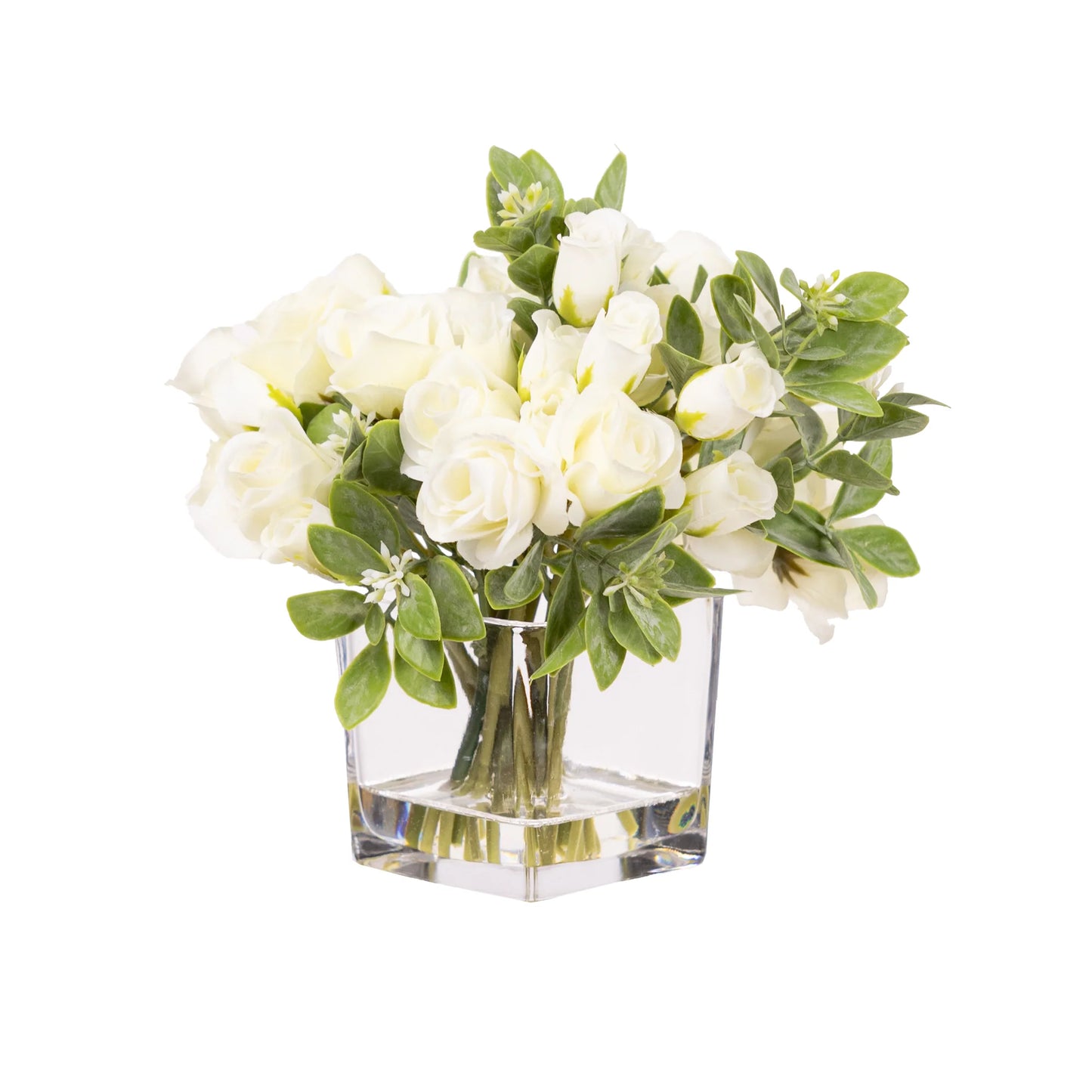 Mini Rose Arrangement in Glass