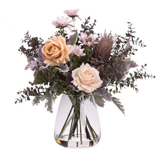 Rose & Daisy Arrangement (Mixed-Purple) 50cm Artificial