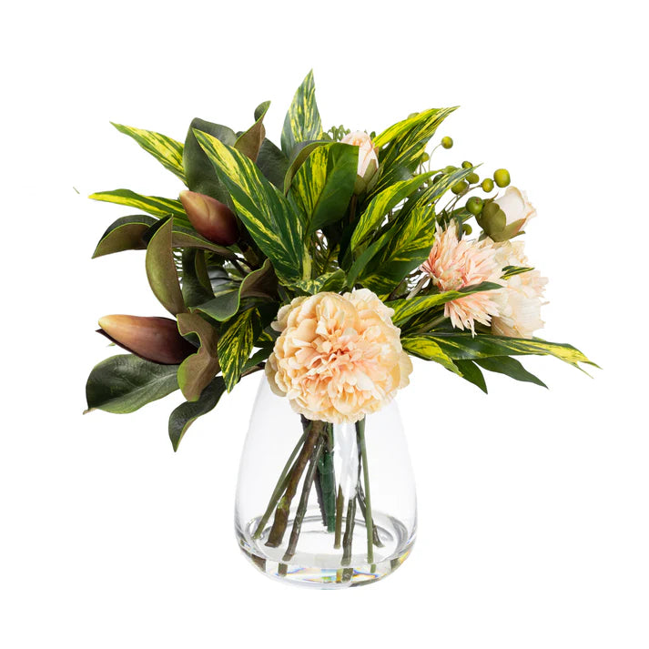 48CM PEONY & LEUCOSPERMUM MIXED ARRGANGEMENT