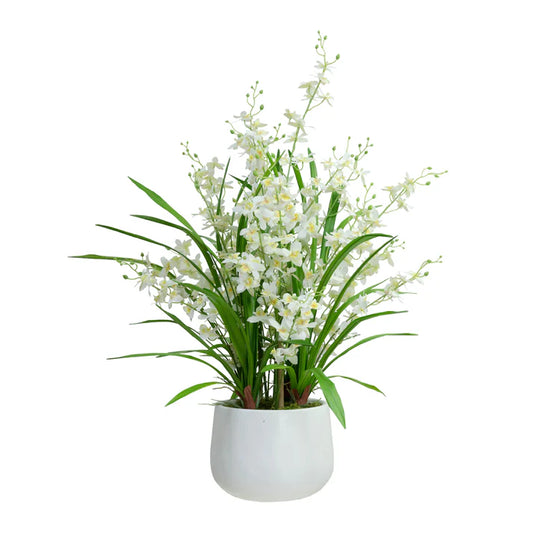 Dancing Lady Orchid in Pot - Artificial Flower Arrangements and Artificial Plants
