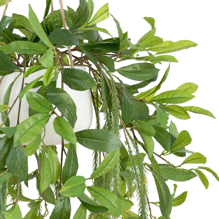 Laurel in Hanging Pot 103cm Artificial