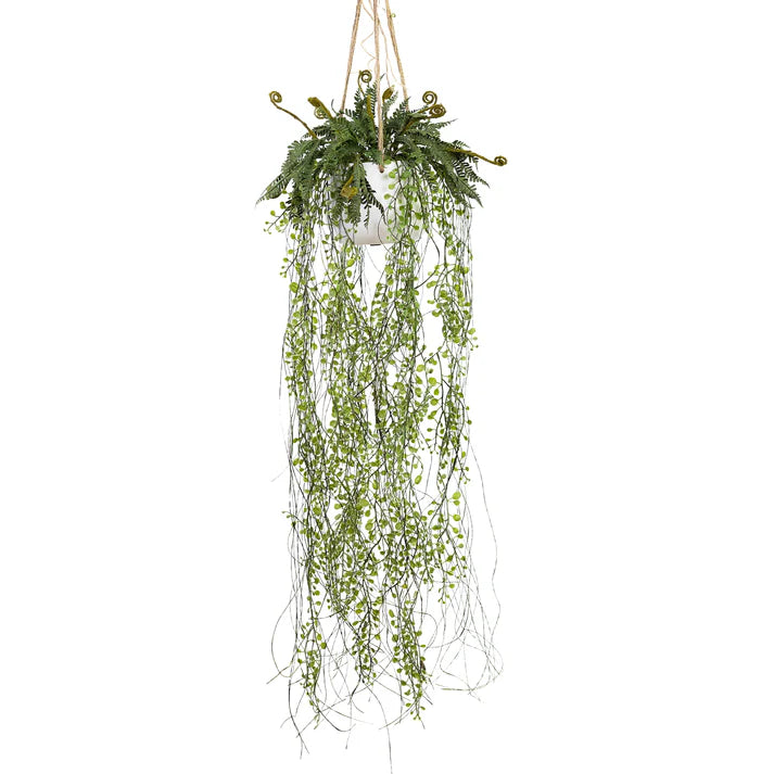 Boxwood Bush in Hanging Planter Artificial Plants