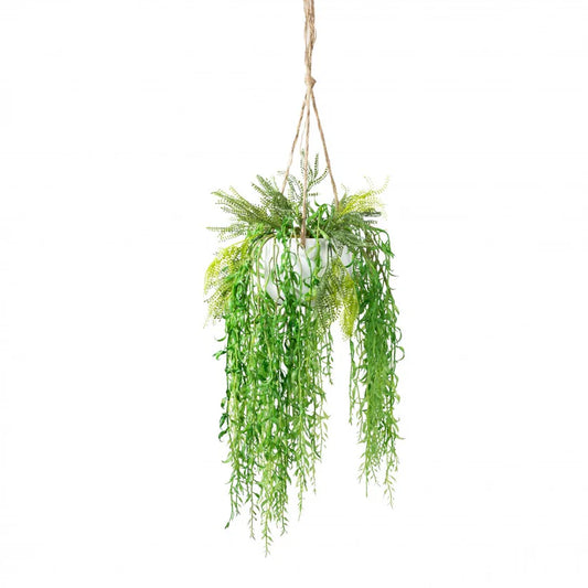 Weeping Willow in Hanging Planter 85cm Artificial Plants